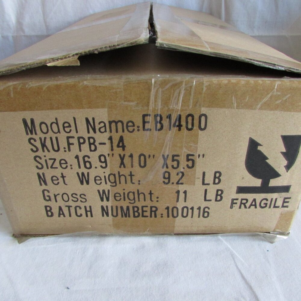 IGNIS EB1400 Bio Ethanol Ventless Fireplace INSERT Stainless Steel 14"x7" NEW
